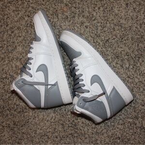 grey nike jordans